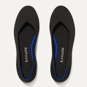Rothy’s The Flat US 6.5 Black Knit Round Toe Ballet Flats Sustainable Minimalist